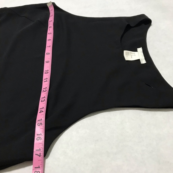 H&M Women’s 8 Black Semi-sheer Relaxed Fit Swing Sleeveless Pullover Tank Dress - Picture 9 of 12